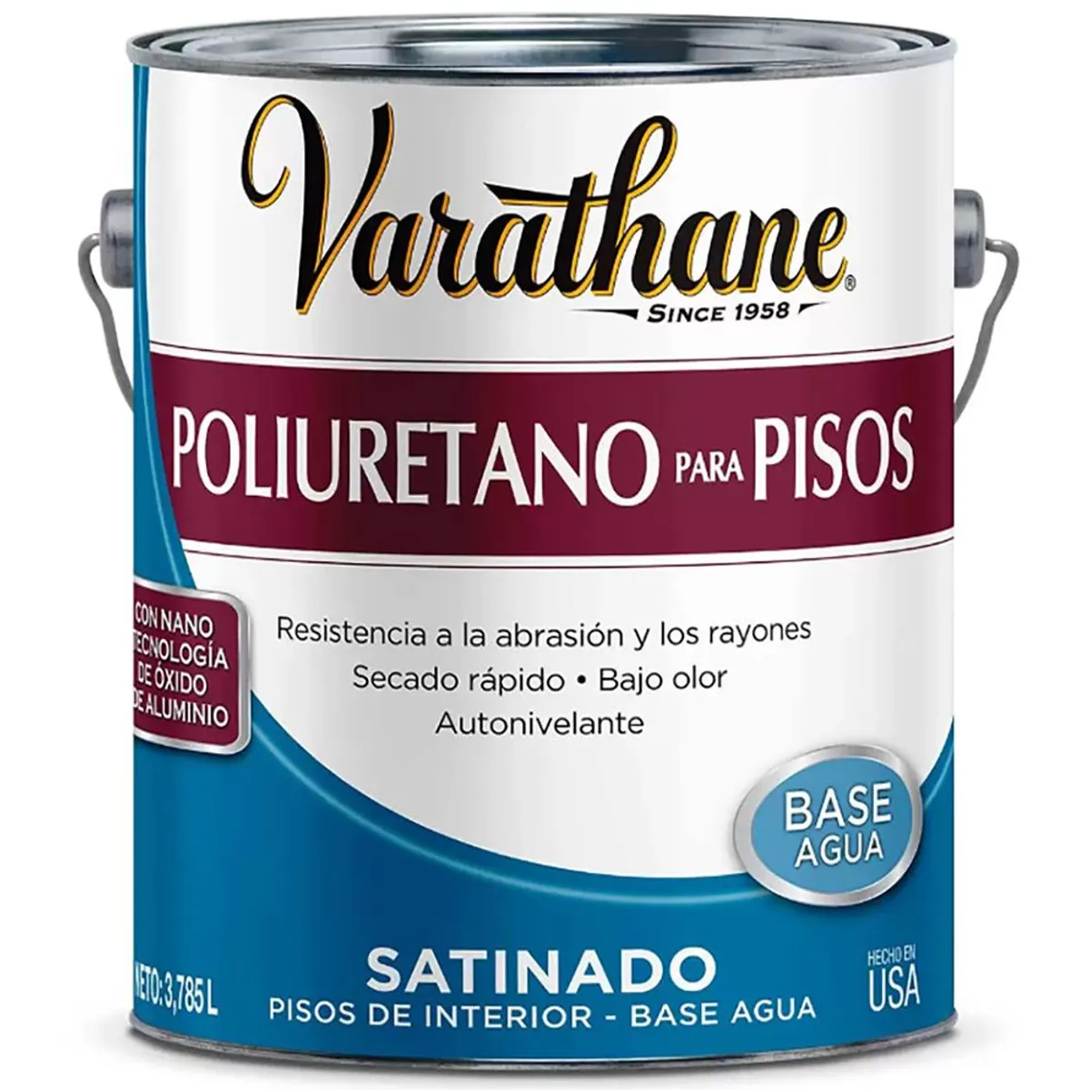 RUST OLEUM - VARATHANE POLIURETANO PISOS INTERIOR SATINADO BASE AGUA 1 GALÓN