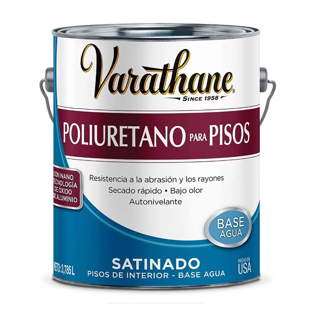 RUST OLEUM - VARATHANE POLIURETANO PISOS INTERIOR SATINADO BASE AGUA 1 GALÓN