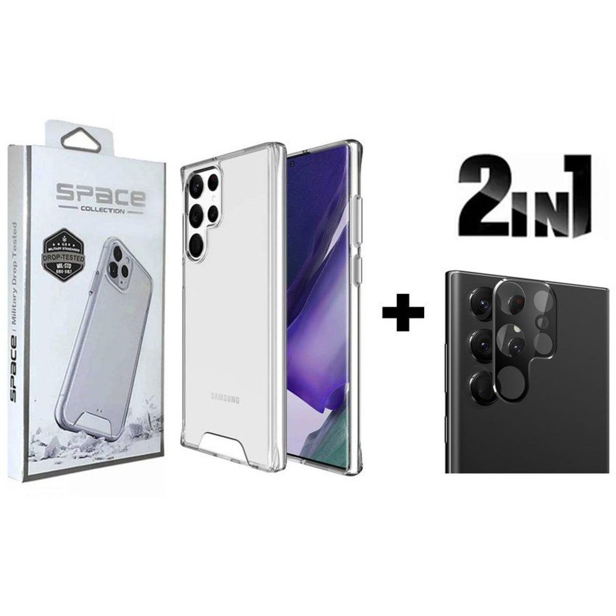 CASE - Case Space Samsung Galaxy S22 ultra  Mica de Cámara Negro