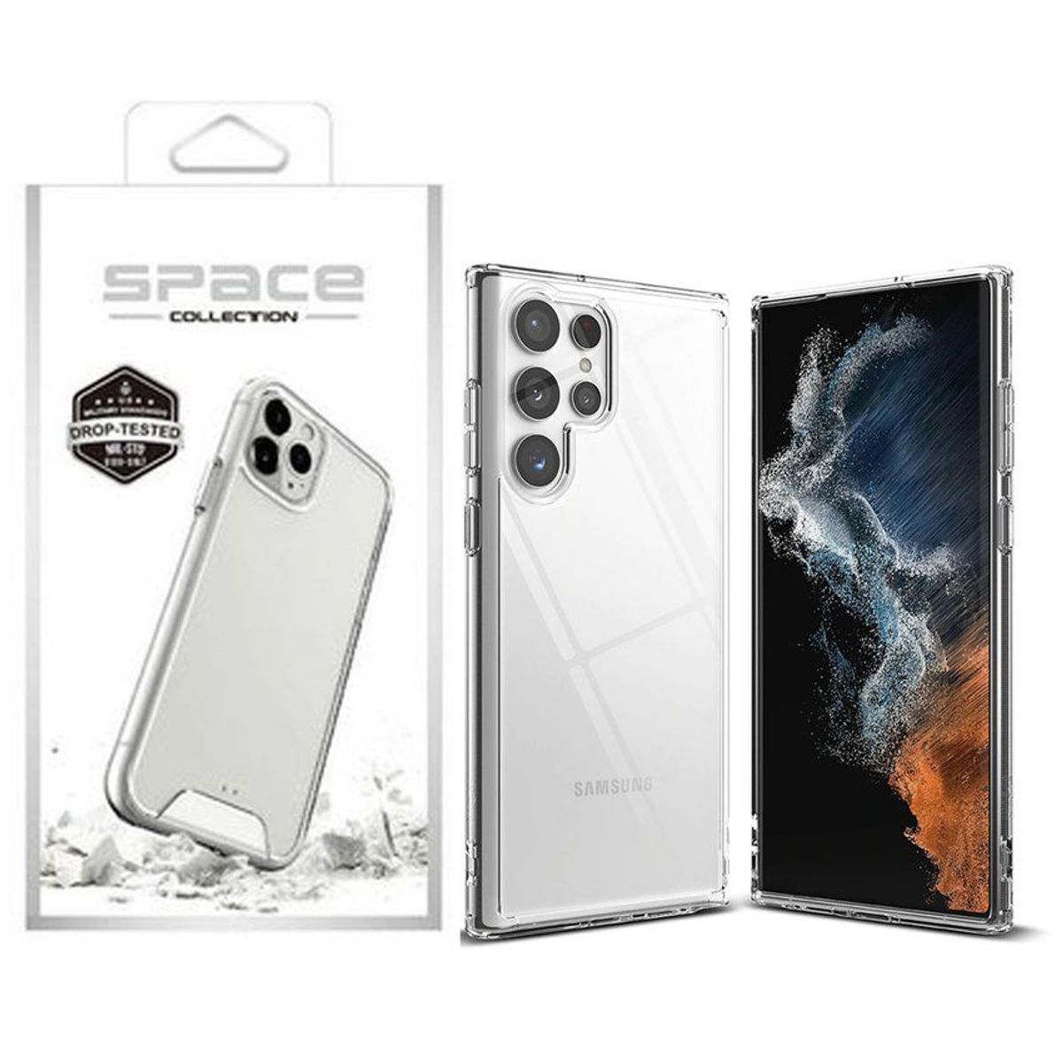 CASE - Case Funda Space para Samsung Galaxy S22 Ultra - Transparente