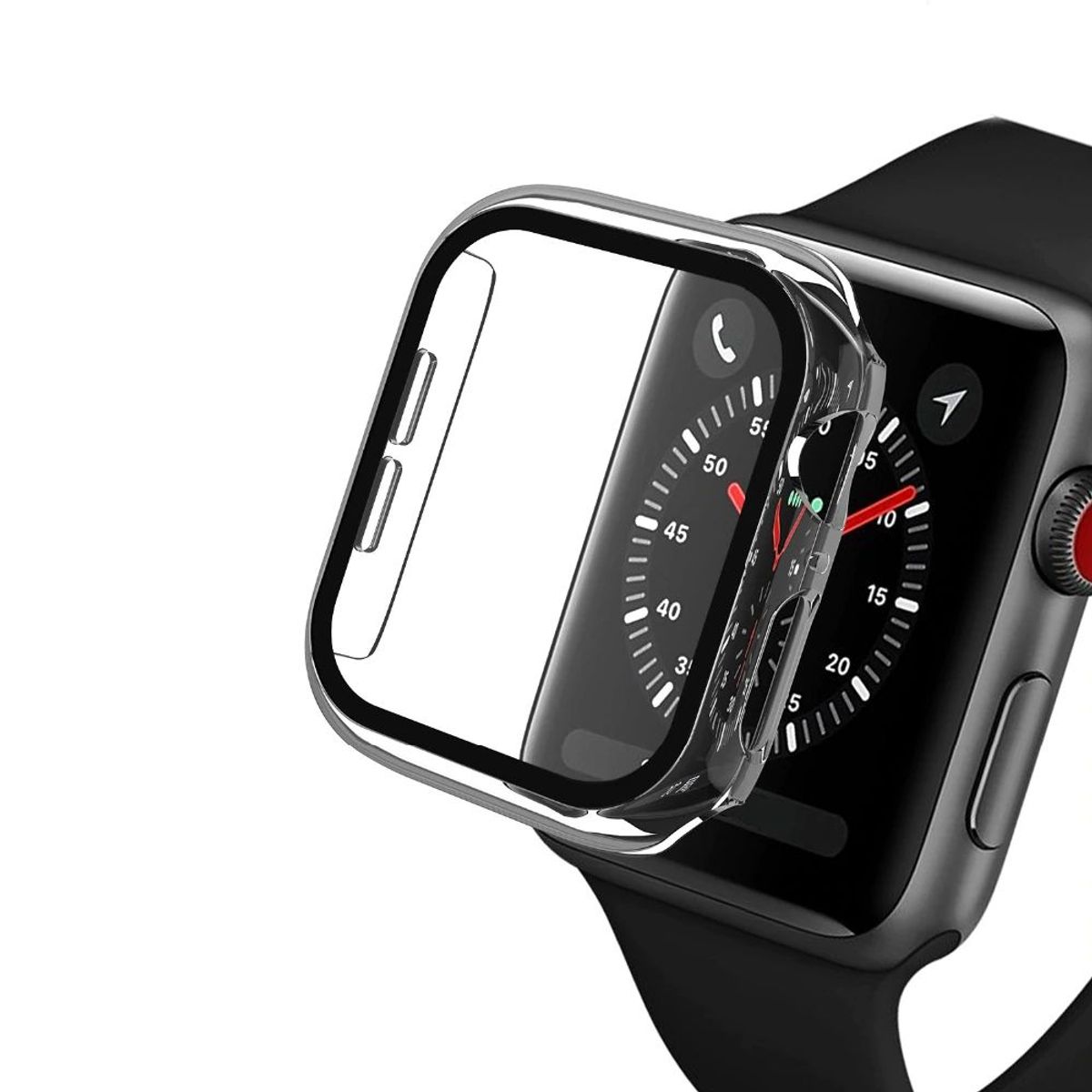 GENERICO - Case Funda 360 para Apple Watch 38mm - Transparente
