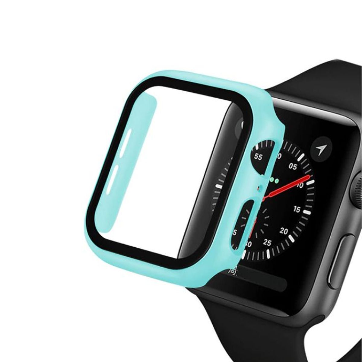 GENERICO - Case Funda 360 para Apple Watch 38mm - Celeste
