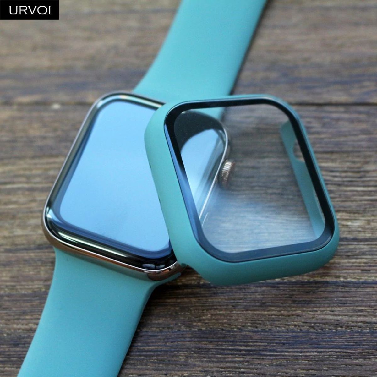 GENERICO - Case Funda 360 para Apple Watch 38mm - Celeste