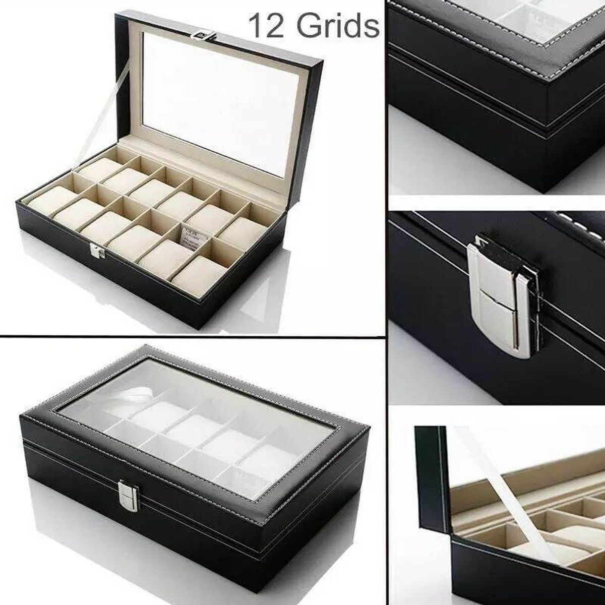 GENERICO - Porta Reloj Elegante Caja De Lujo Organizador De 12 Relojes