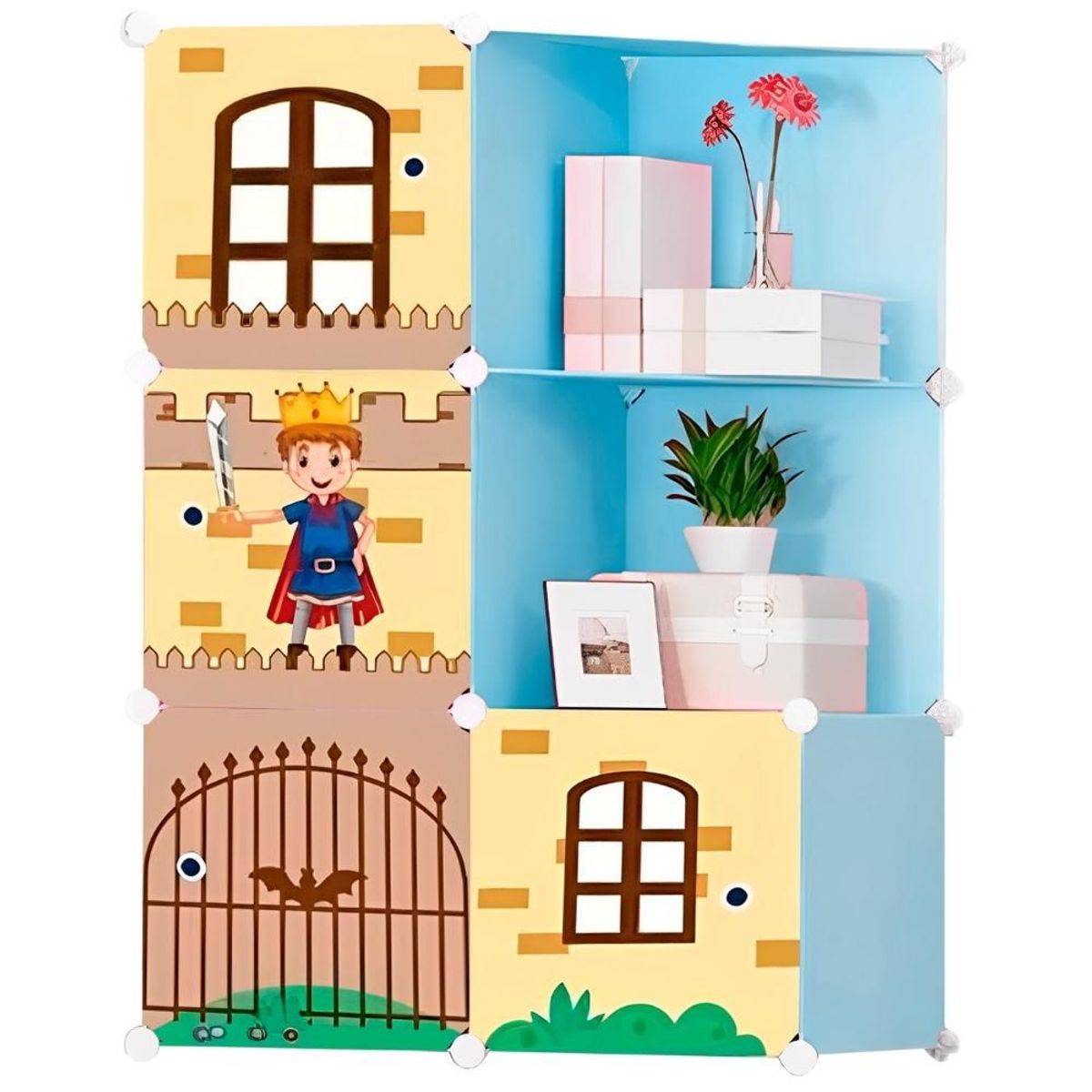 MINARI - Organizador Infantil de Juguetes Armario Zapatera Castillo AZ A095