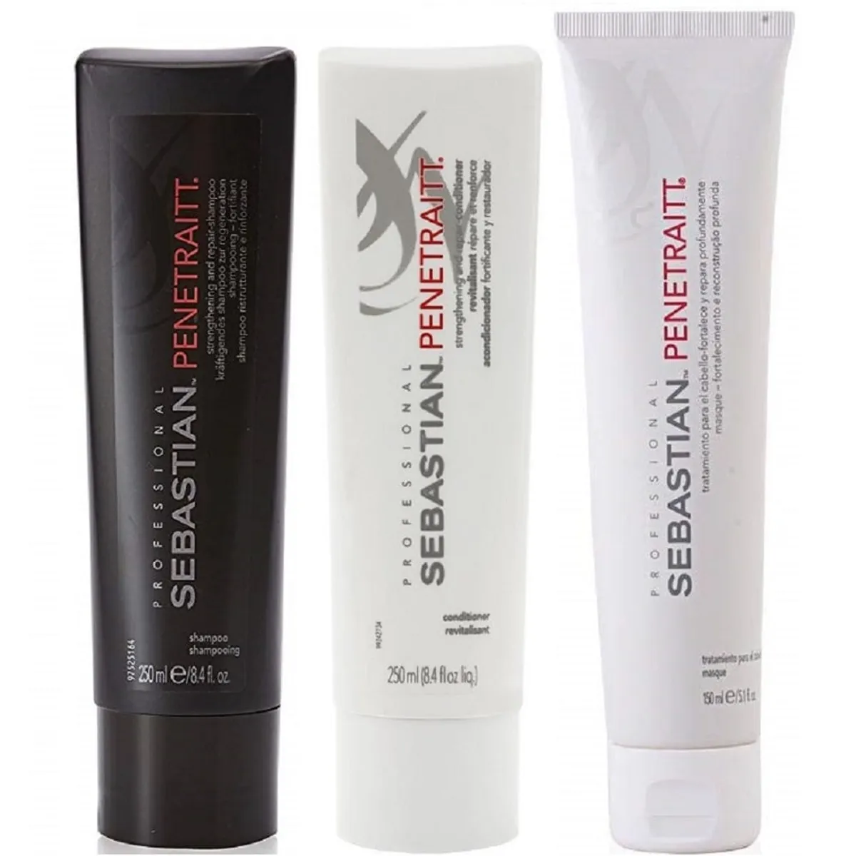 SEBASTIAN - Shampoo Reparador 250ml + Conditioner +Mascarilla Sebastian Penetraitt