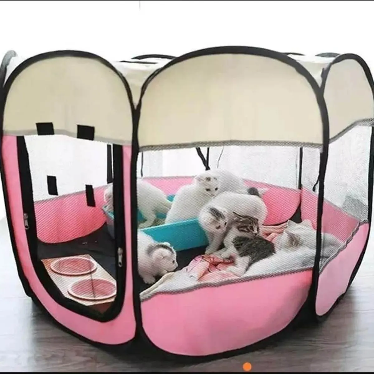 GENERICO - Corral Plegable Jaula Portatil Mascotas Perro Gato -Talla S