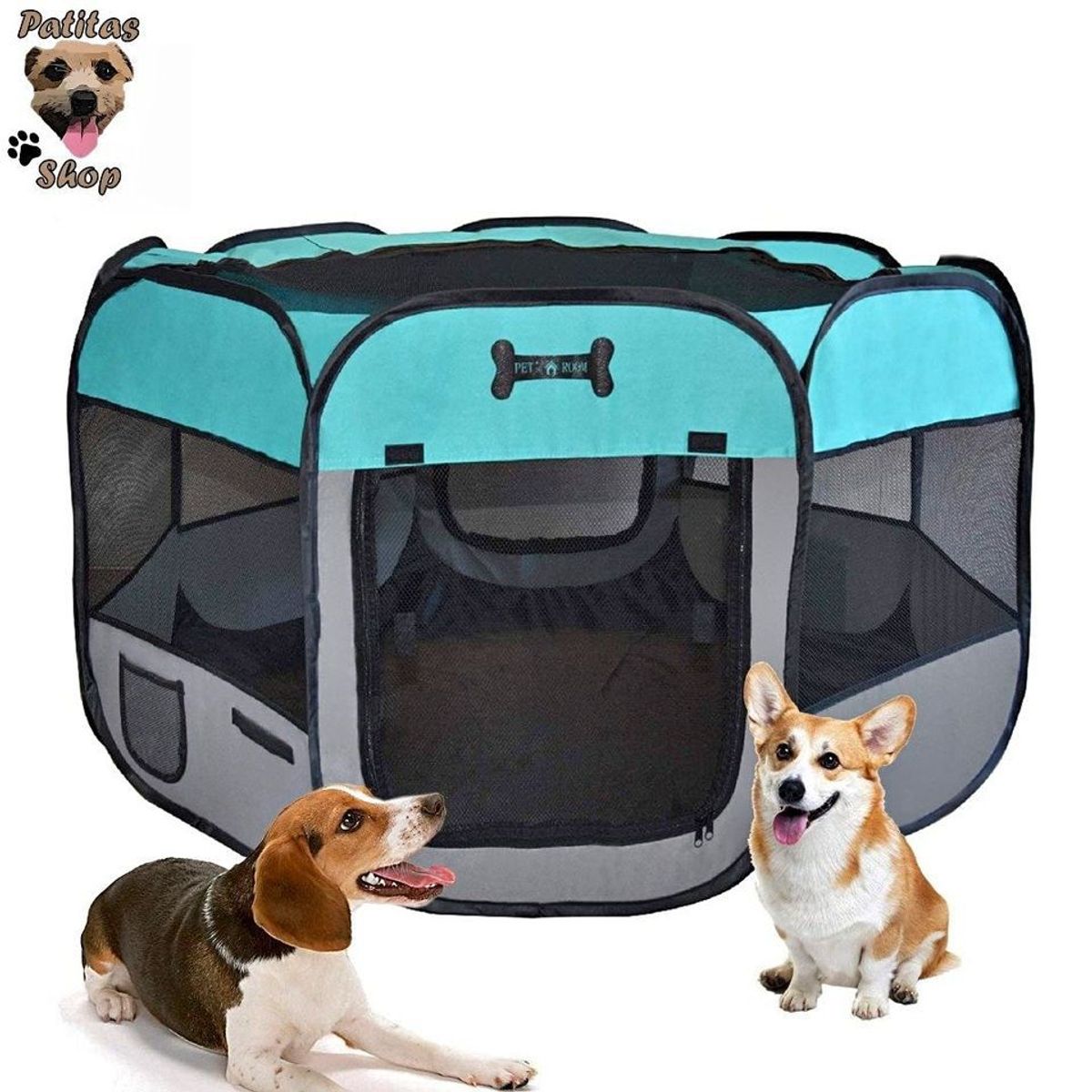 GENERICO - Corral Plegable Jaula Portatil Mascotas Perro Gato -Talla S