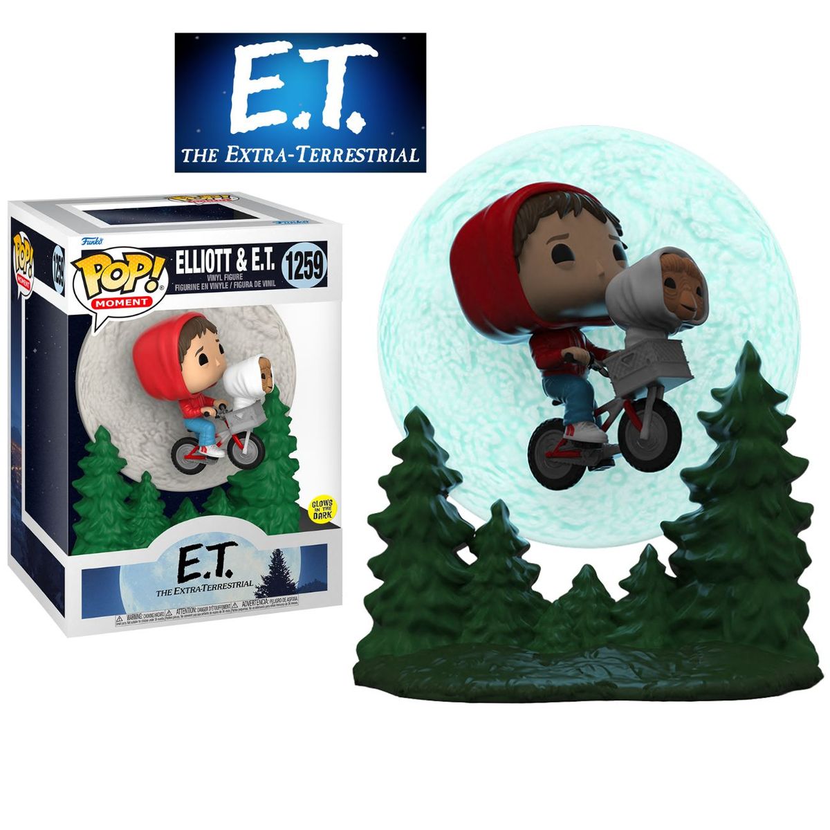 FUNKO - Funko Pop ET El Extraterrestre - Elliott con ET volando Glow