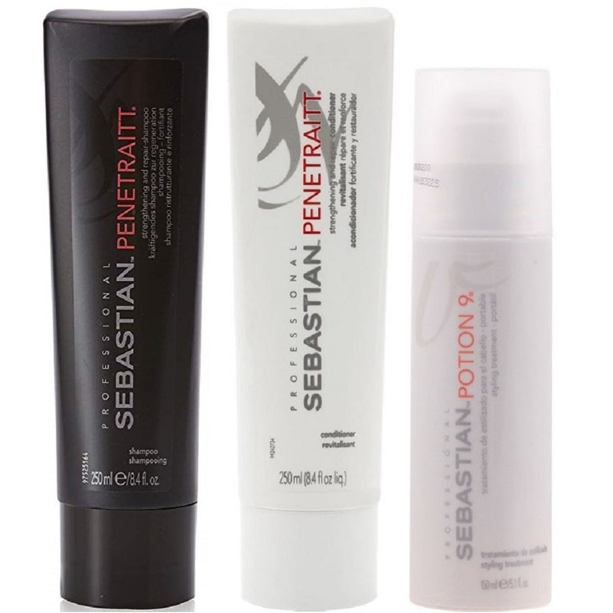 SEBASTIAN - Shampoo Reparador 250ml +Acondicionador +Potion9 Sebastian Penetraitt