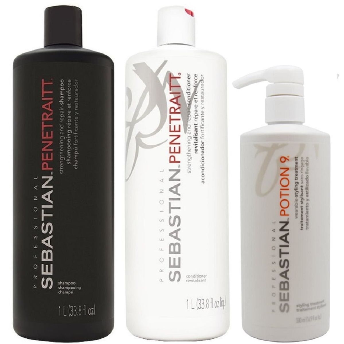 SEBASTIAN - Shampoo 1000ml + Acondicionador + Potion9 Sebastian Penetraitt