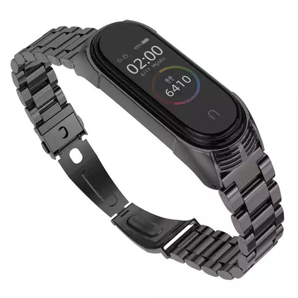 GENERICO - Correa de metal compatible con xiaomi mi smart band  3 / 4 / 5 / 6