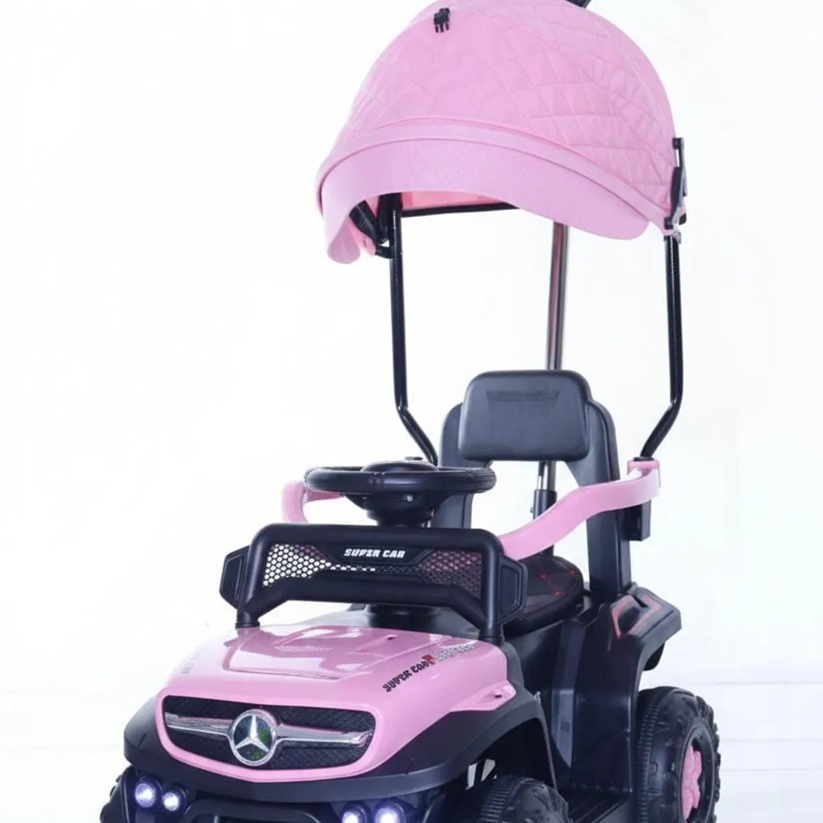 FIRST TOY - Carrito para Niñas Niños Buggie 2 Motores a Control Pink