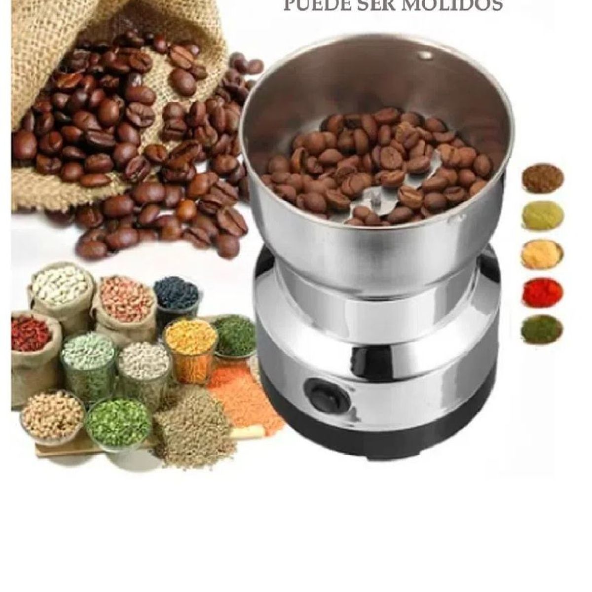 GENERICO - Molinillo Eléctrico de 4 Aspas Triturador de Café y Granos