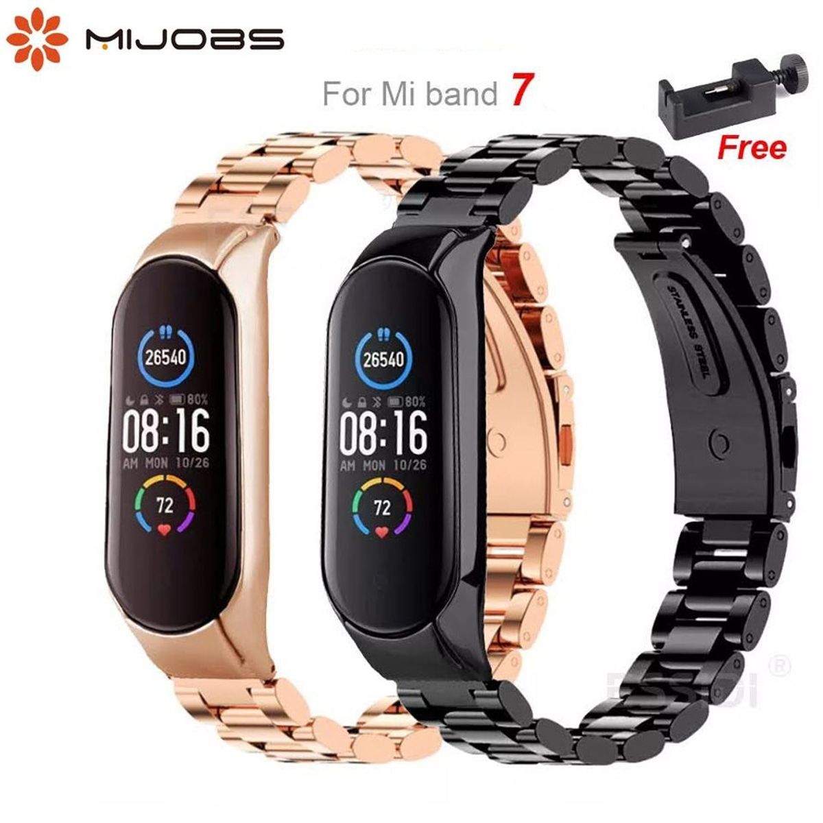 GENERICO - Correa de metal compatible con xiaomi mi smart band 7