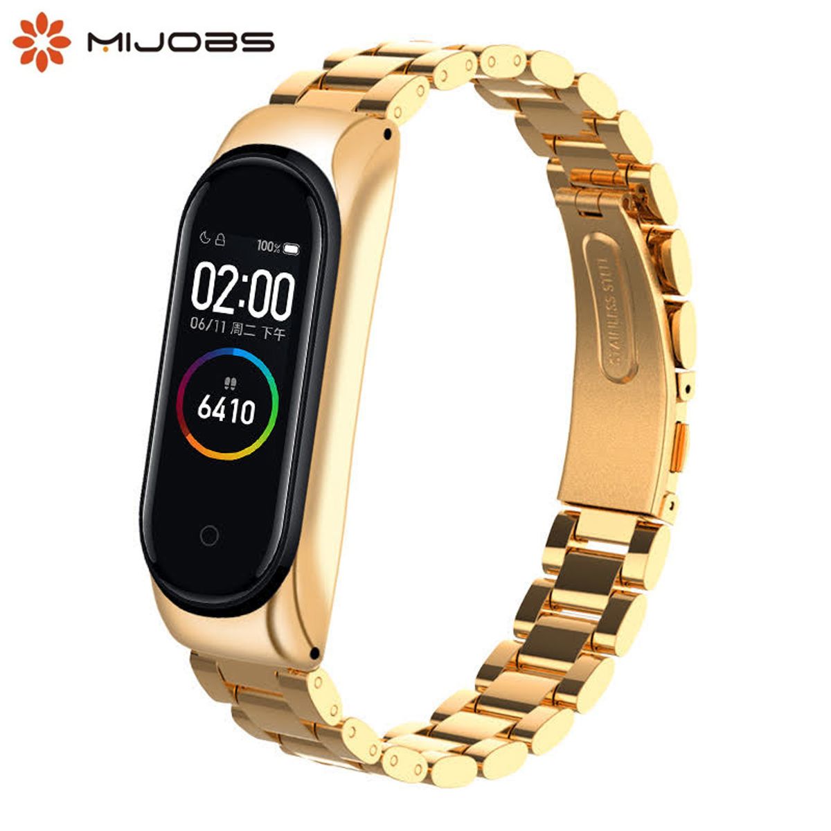 GENERICO - Correa de metal compatible con xiaomi mi smart band 7 - dorado