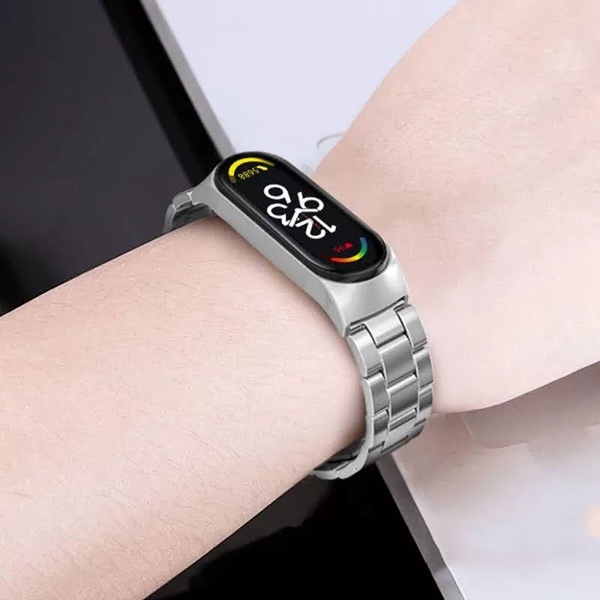 GENERICO - Correa de metal compatible con xiaomi mi smart band 7 - plateado