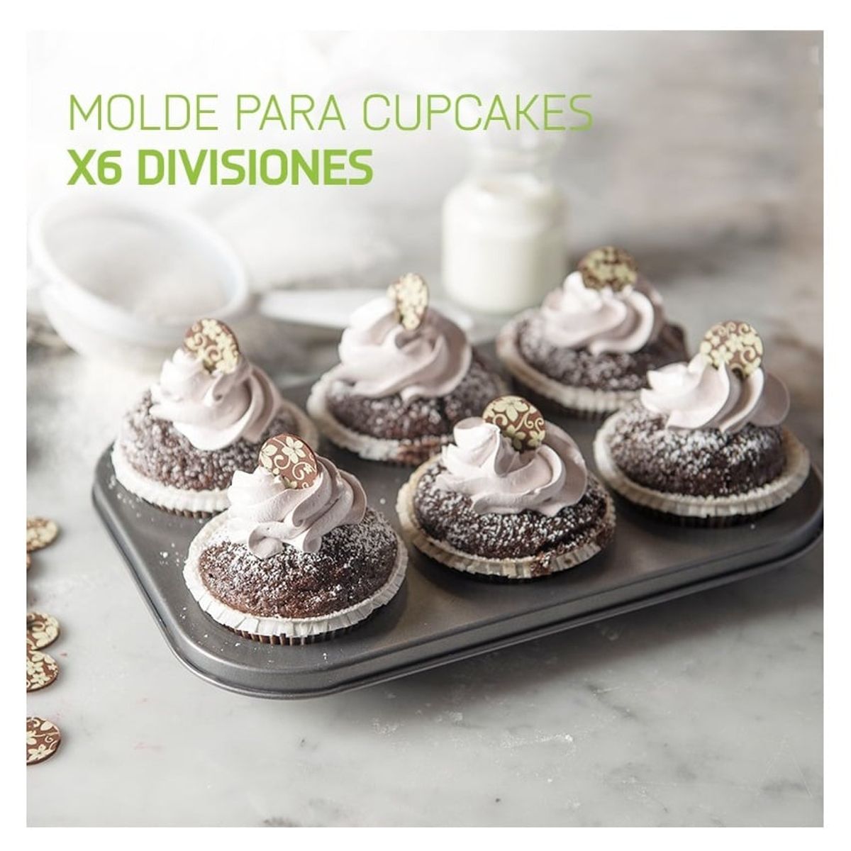 FACUSA - Molde x 06 quequitos Facusa  26.5x18x3cm