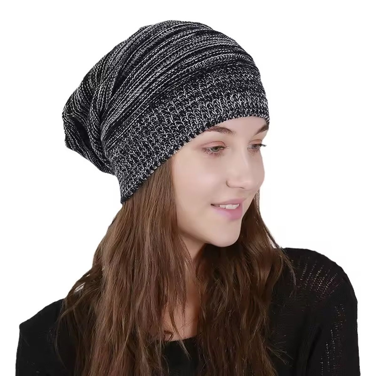 KAST PE - Beanie Unisex Baggy Jaspeado Gris