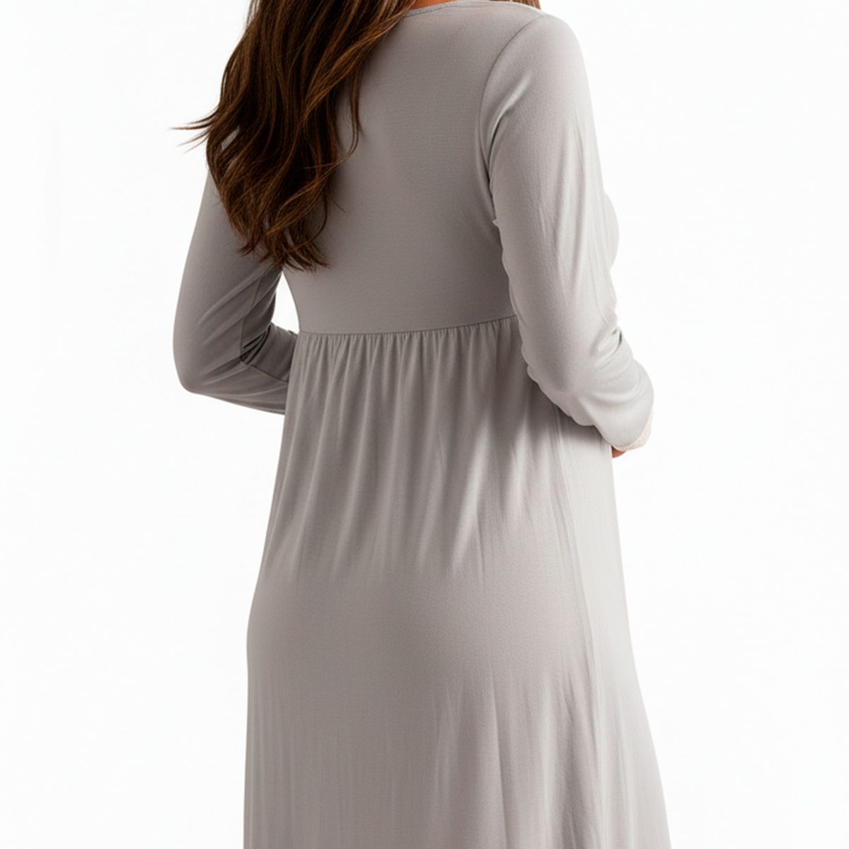 GENERICO - Camison Maternal Victoria Manga Larga Algodon BCxy Lenceria Maternal