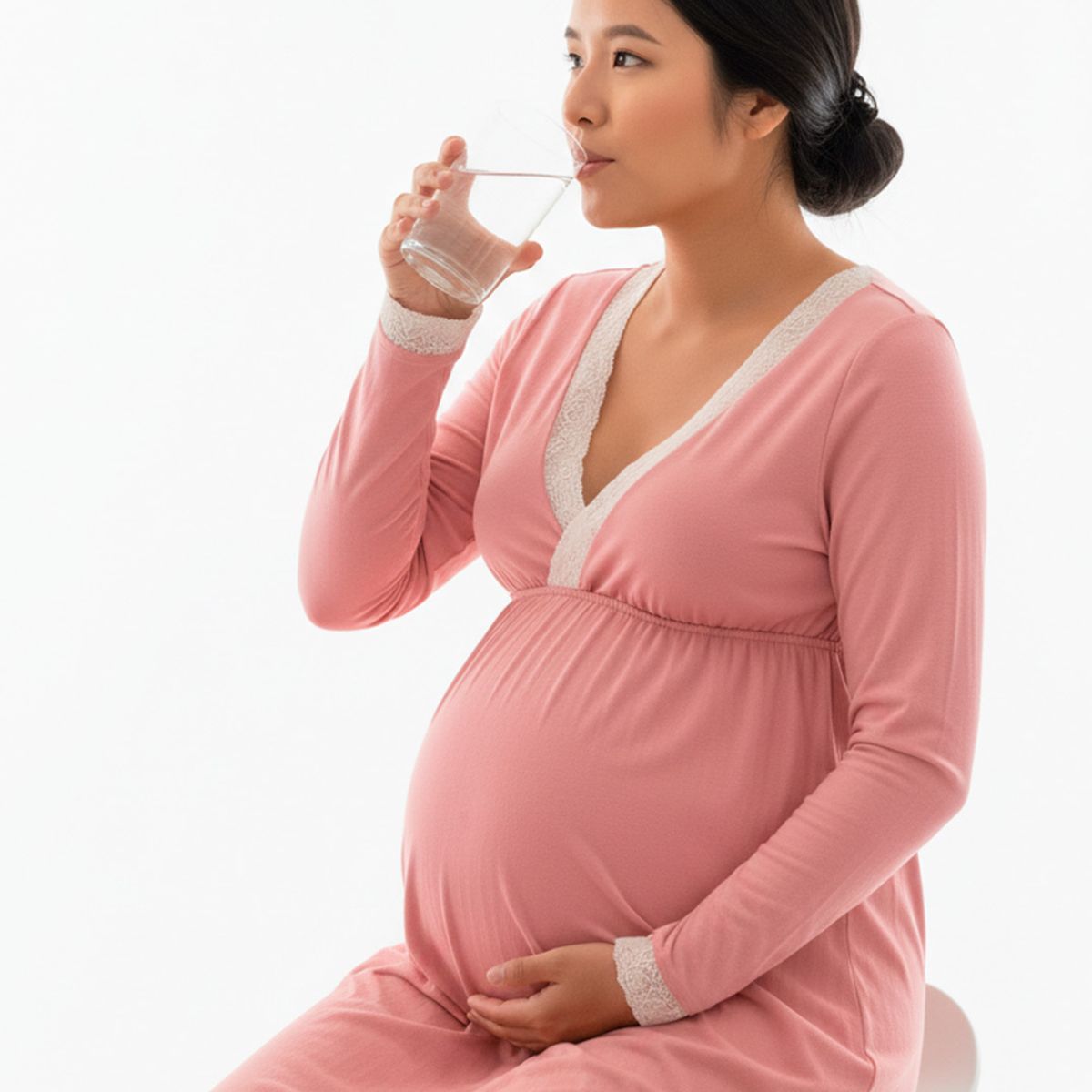 GENERICO - Camison Maternal Victoria Manga Larga Algodon BCxy Lenceria Maternal