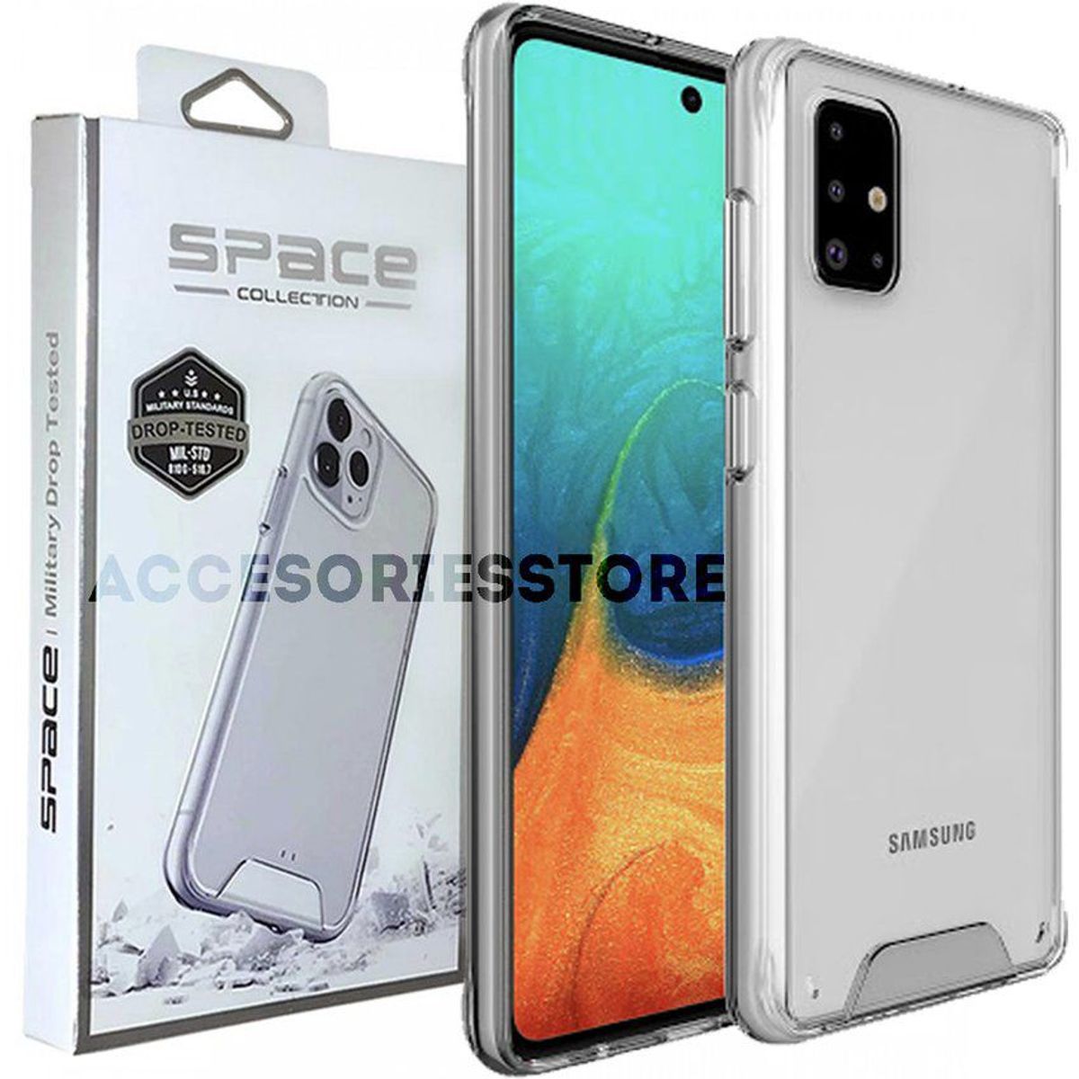 FUNDAANTIGOLPES - Space Collection Case Samsung Galaxy A71 Funda Anticaída Transparente