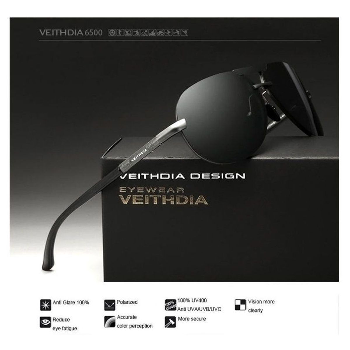 VEITHDIA - Lentes de Sol VEITHDIA Infinity - Polarizados - UV400