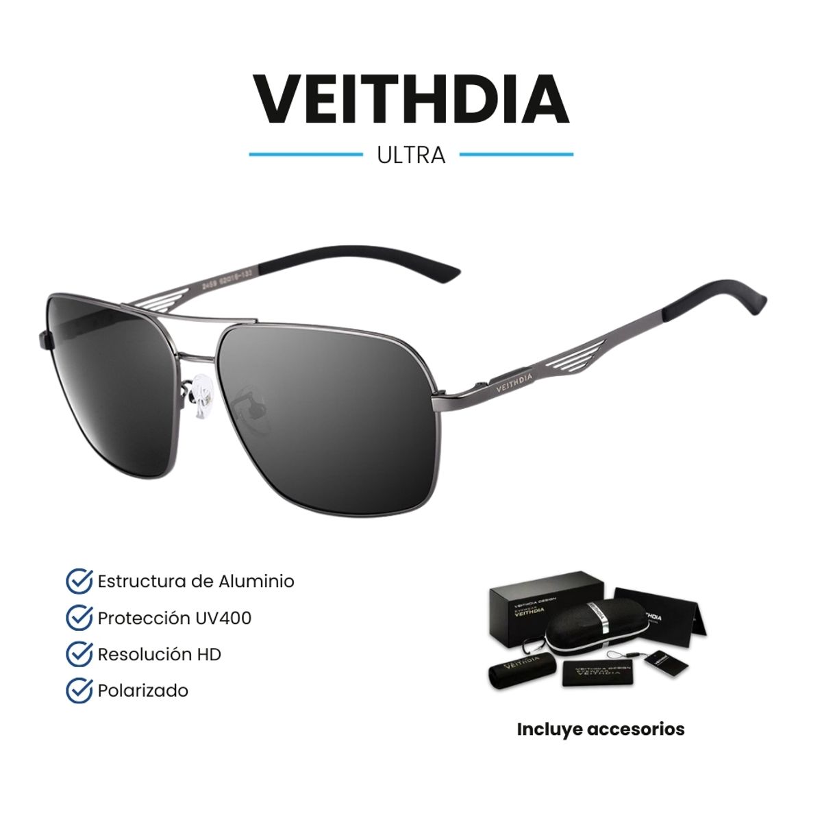 VEITHDIA - Lentes de Sol VEITHDIA Ultra - Polarizados - UV400