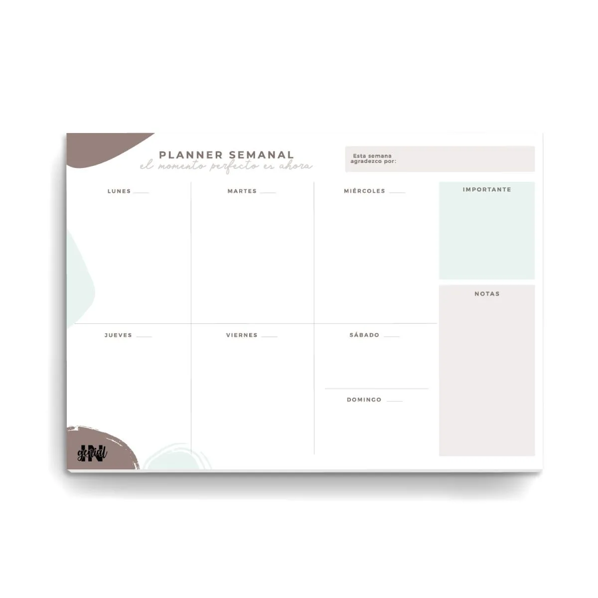 INGENIAL - Pack Ingenial Teo planner semanal  planner diario