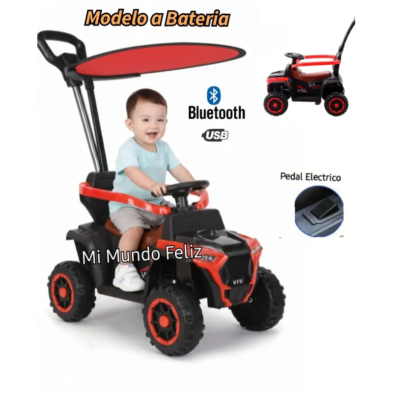 BABY HAPPY - Carrito para Niños Buggie Musical con Guiador Modelo GRANDE