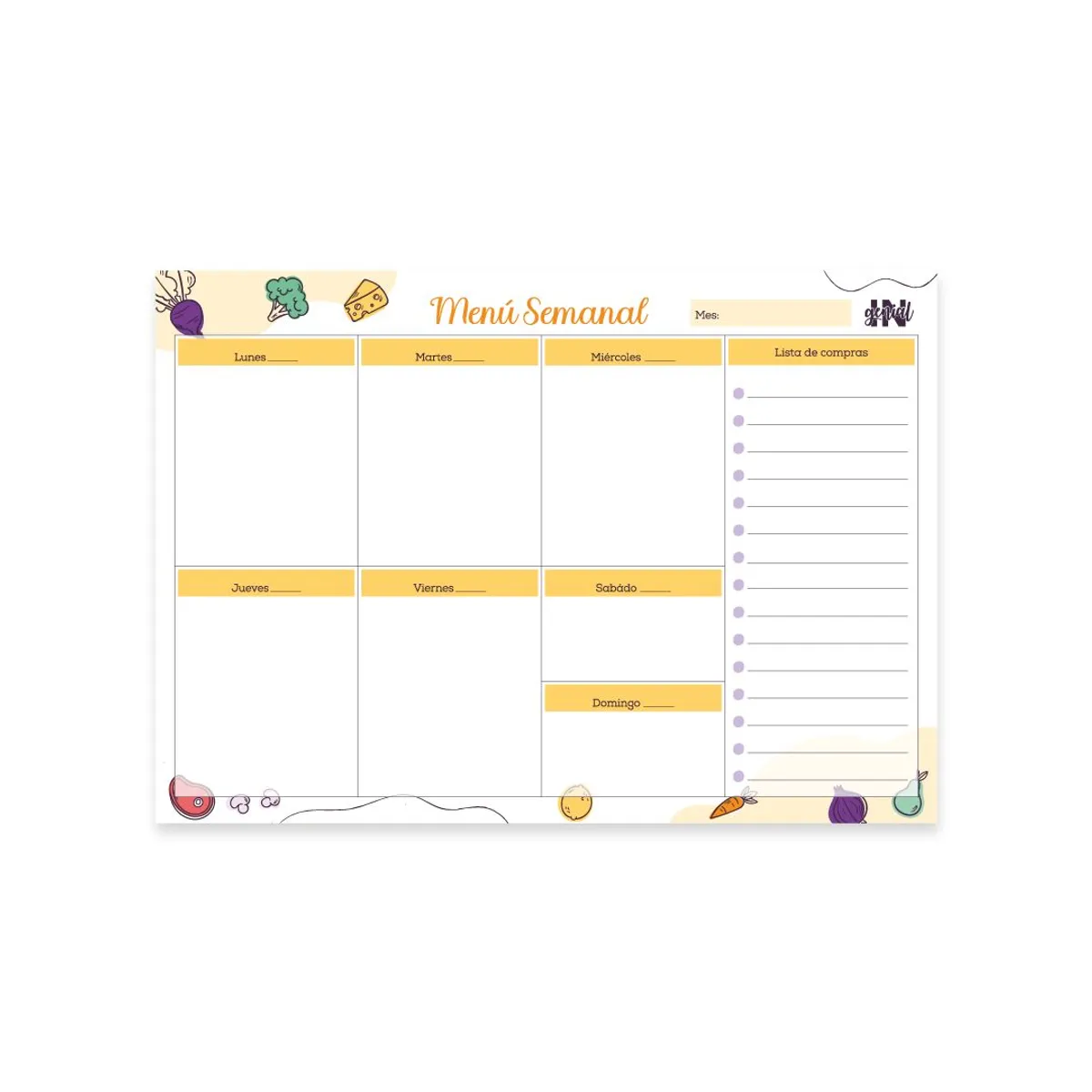 INGENIAL - Planner de comidas Ingenial Frutti