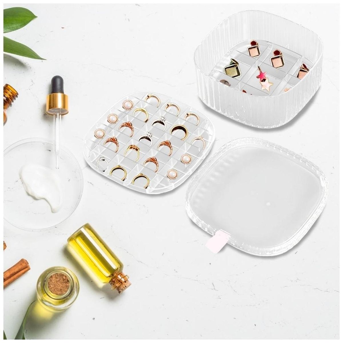 MINARI - Joyero Organizador de Joyas Anillos Relojes 3 Niveles TR J36