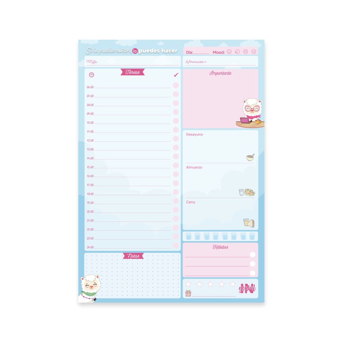 INGENIAL - Planner diario Ingenial Llamidreams