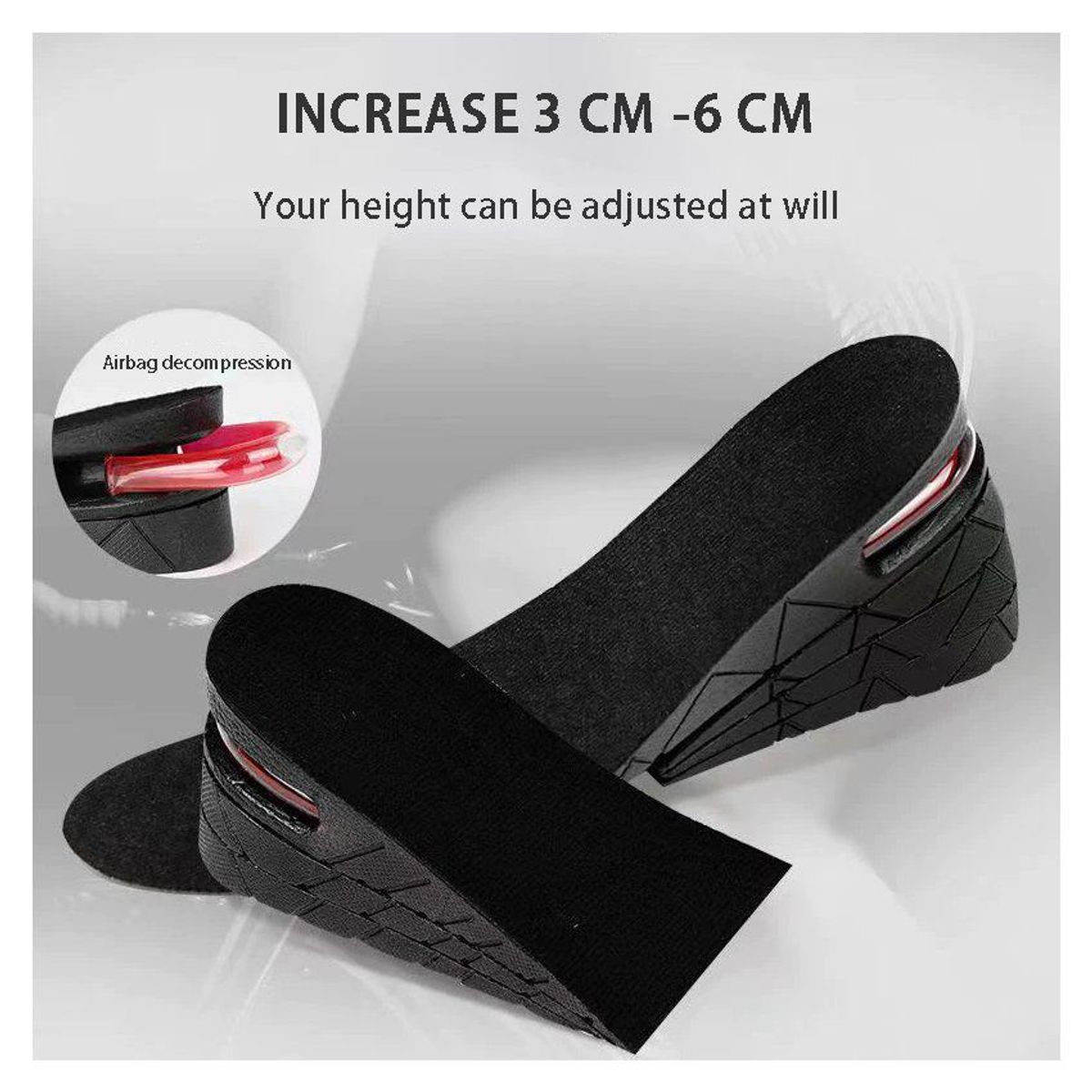 OEM - Plantilla invisible para aumentar la altura de 3-6cm