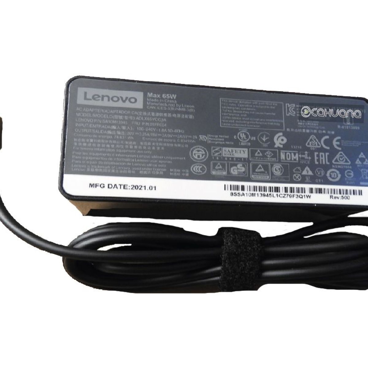 LENOVO - CARGADOR PARA LENOVO 20V 325A 65W TIPO C