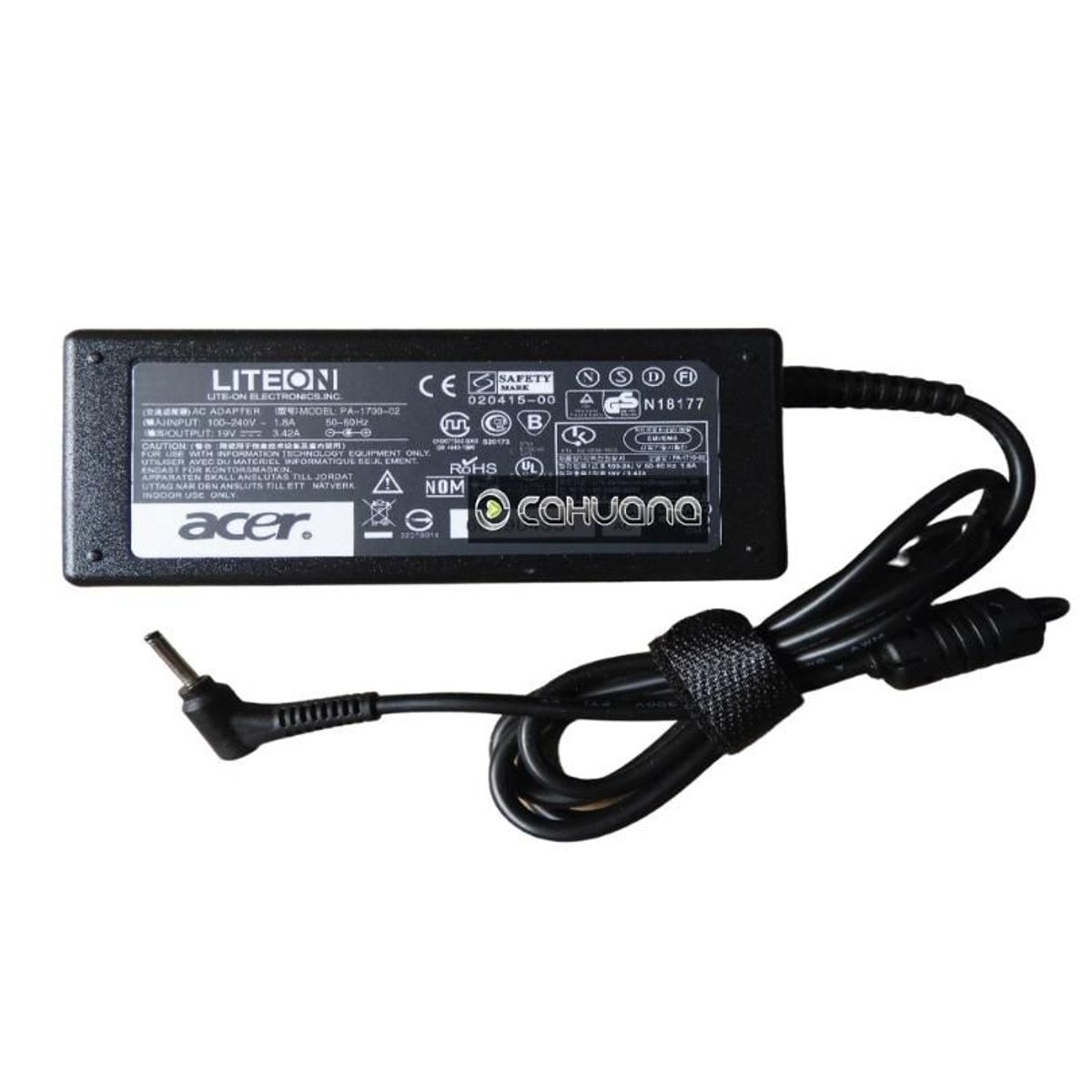ACER - CARGADOR PARA ACER 19V 3,42A 65W 3,0 x 1,1 PUNTA FINA