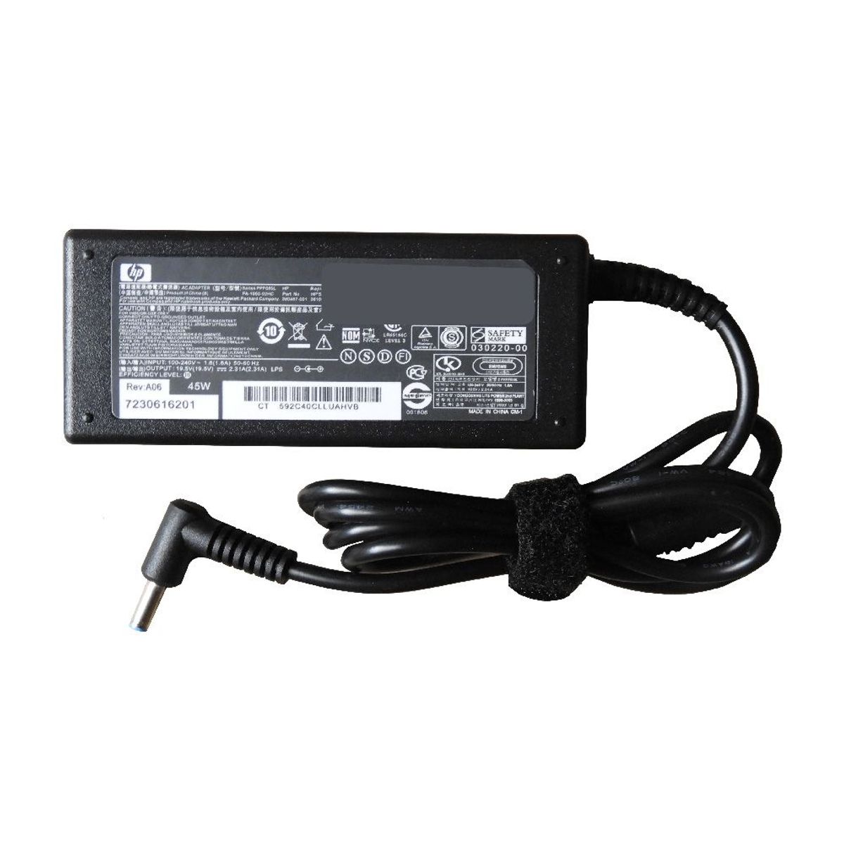 HP - CARGADOR PARA HP 195V 2,31A 45W 4,5 x 3,0 PUNTA CELESTE