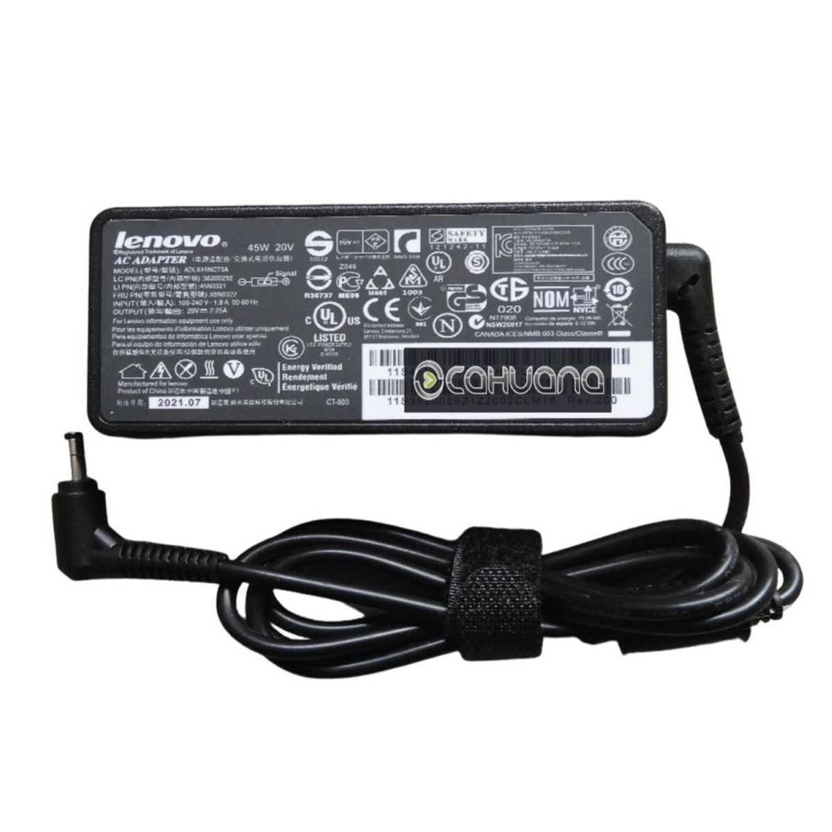 LENOVO - CARGADOR PARA LENOVO 20V 2,25A 45W 4,0 x 1,7 PUNTA FINA