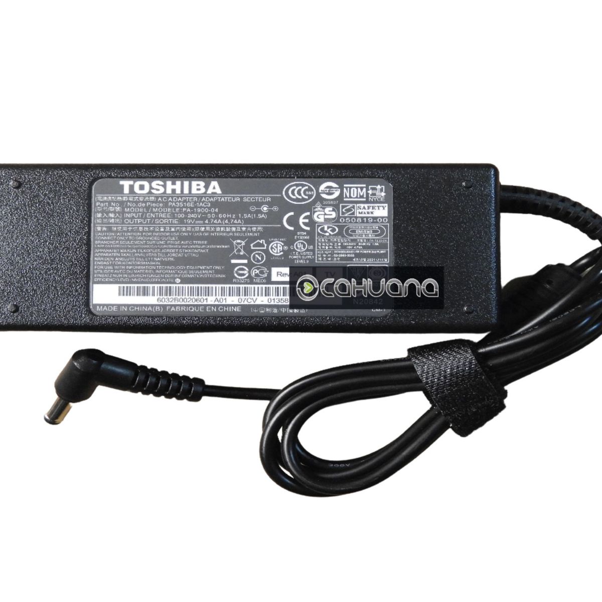 TOSHIBA - CARGADOR PARA TOSHIBA 19V 4,74A 90W 5,5 x 2,5
