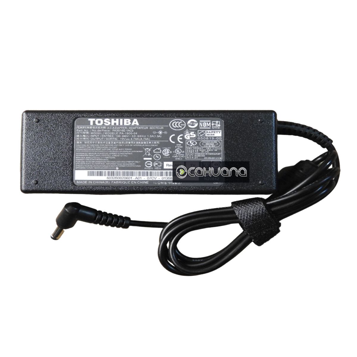 TOSHIBA - CARGADOR PARA TOSHIBA 19V 4,74A 90W 5,5 x 2,5