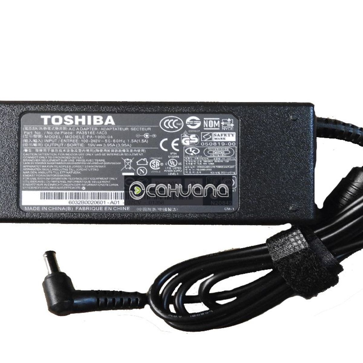 TOSHIBA - CARGADOR PARA TOSHIBA 19V 3,95A 75W 5,5 x 2,5