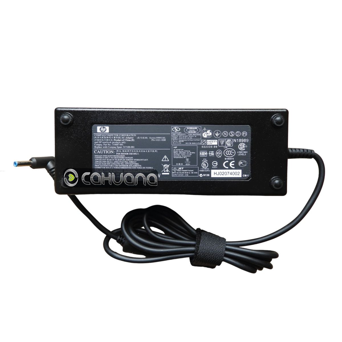 HP - CARGADOR PARA HP 195V 6,15A 120W 4,5 x 3,0 PUNTA CELESTE