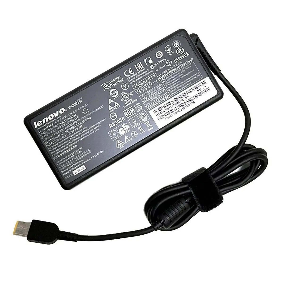 LENOVO - CARGADOR PARA LENOVO 20V 675A 135W PUNTA USB