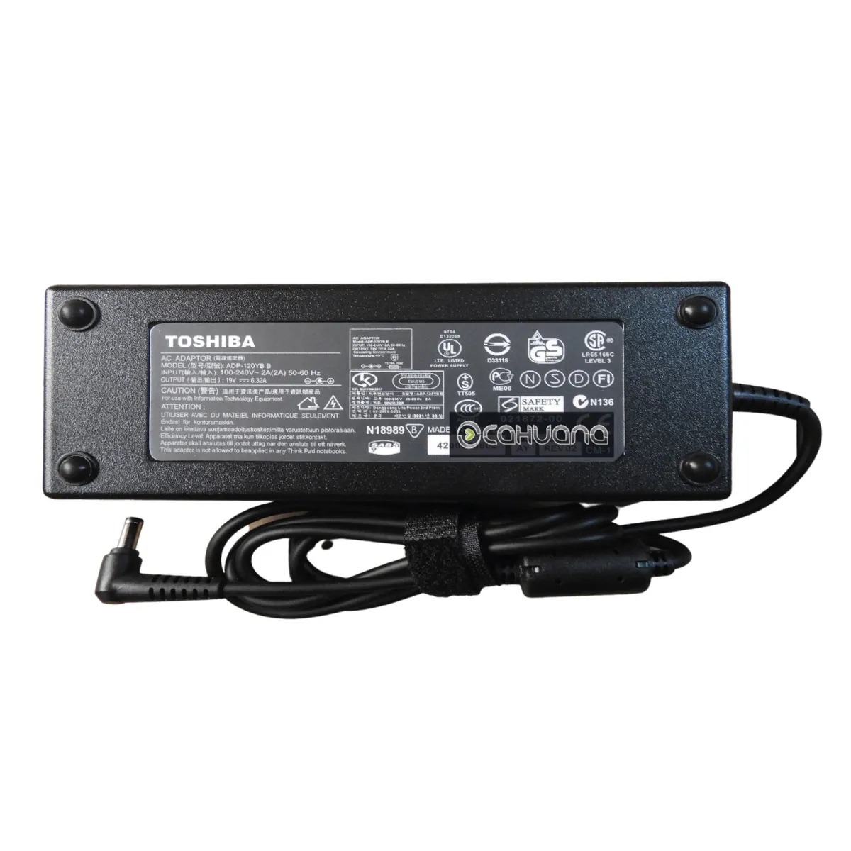 TOSHIBA - CARGADOR PARA TOSHIBA 19V 6,32A 120W 5,5 x 2,5
