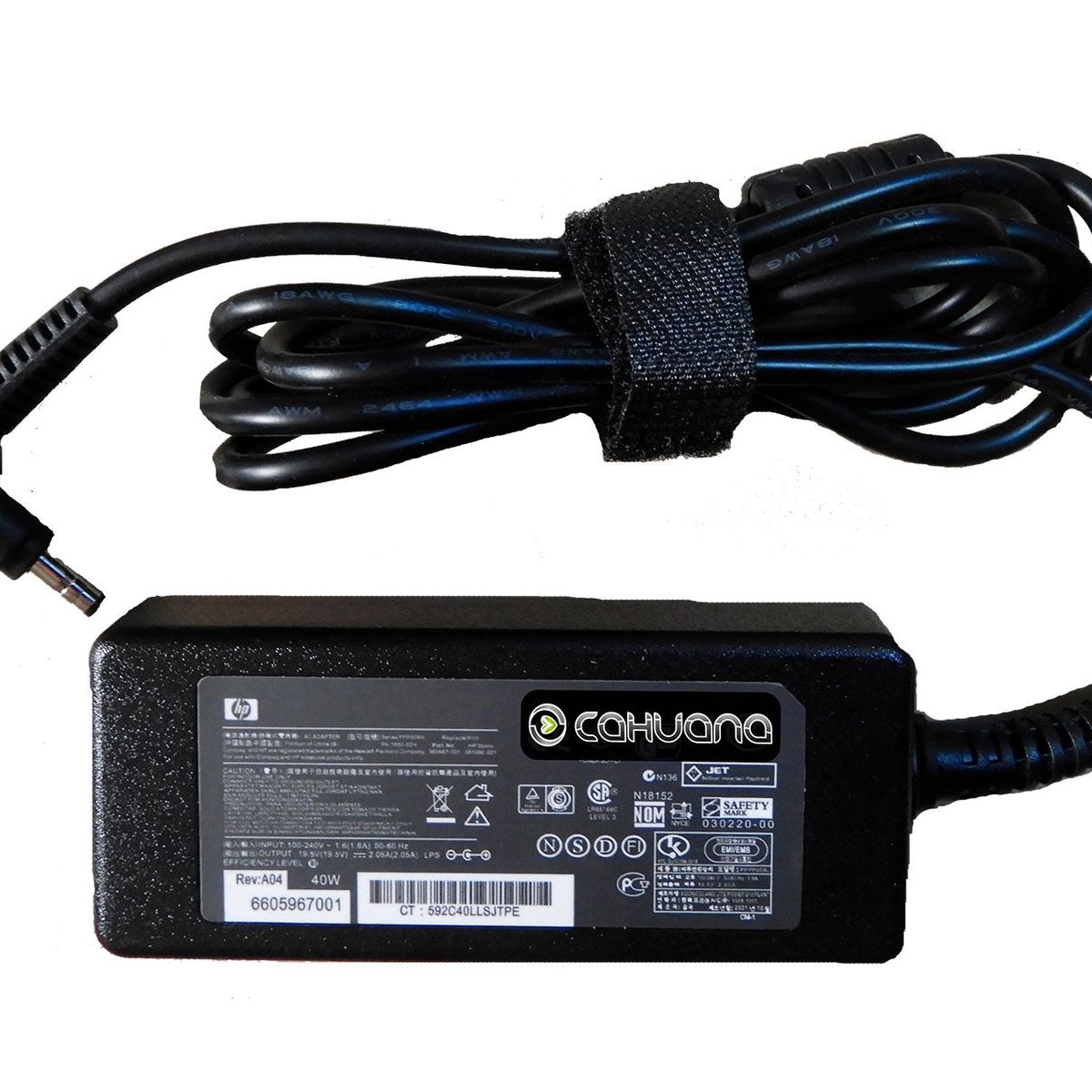 HP - CARGADOR PARA HP 195V 2,05A 40W 4,0 x 1,7 PUNTA BALA MINI