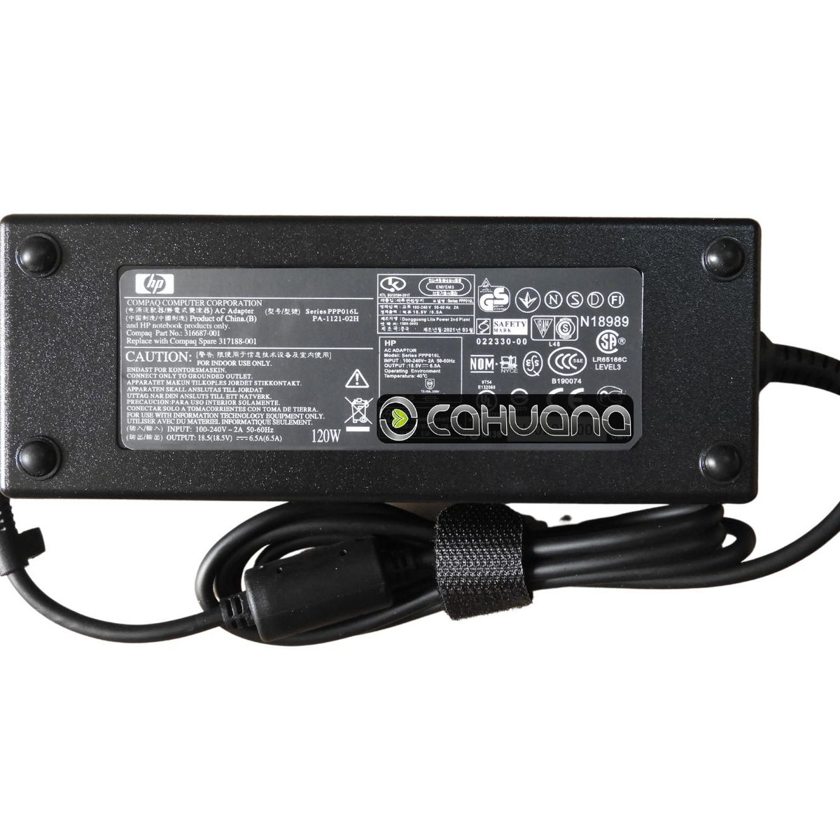 HP - CARGADOR PARA HP 18,5V 6,5A 120W 7,4 x 5,0 PUNTA AGUJA