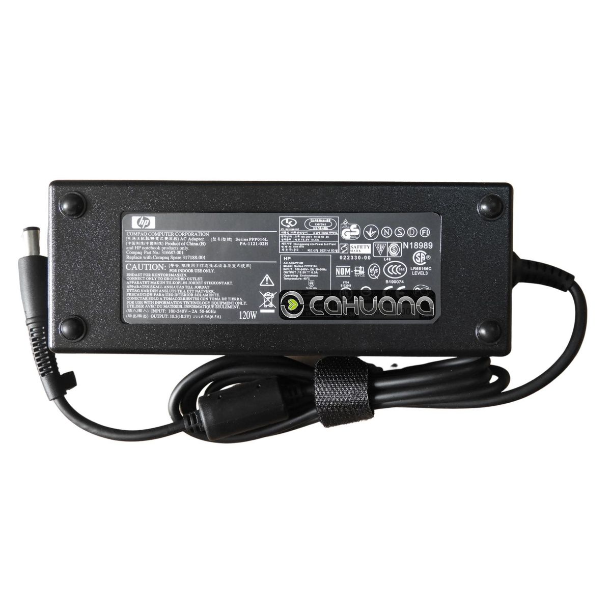HP - CARGADOR PARA HP 18,5V 6,5A 120W 7,4 x 5,0 PUNTA AGUJA