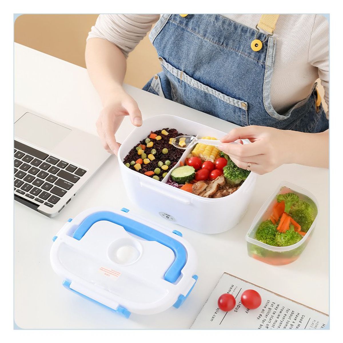 GENERICO - Lonchera Eléctrica Portátil Fiambrera Lunch Box