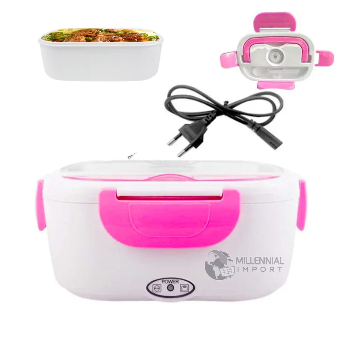 GENERICO - Lonchera táper eléctrico portátil - calentador de comida