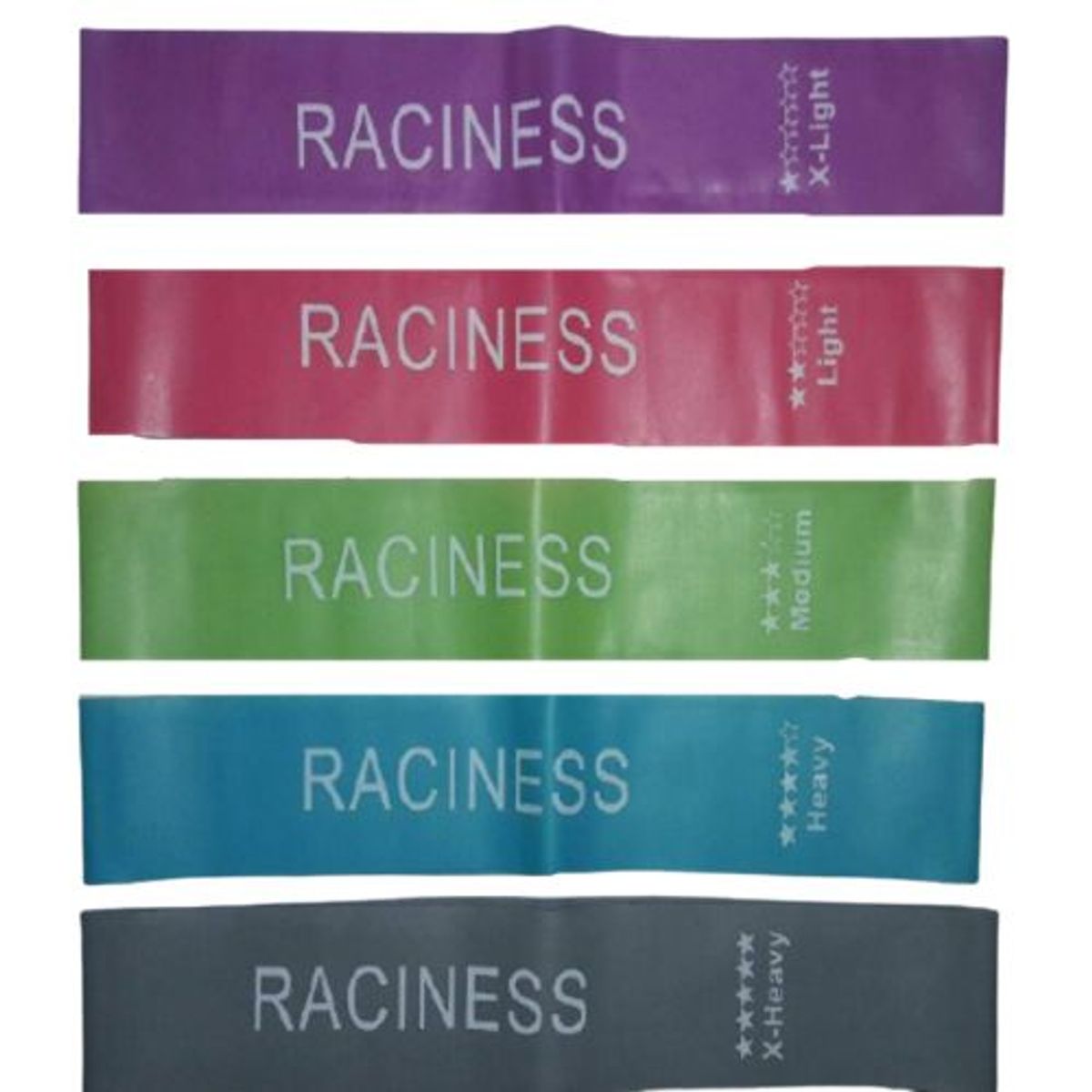 GENERICO - Bandas Cerradas Set 5 Resistencias Latex Pasteles